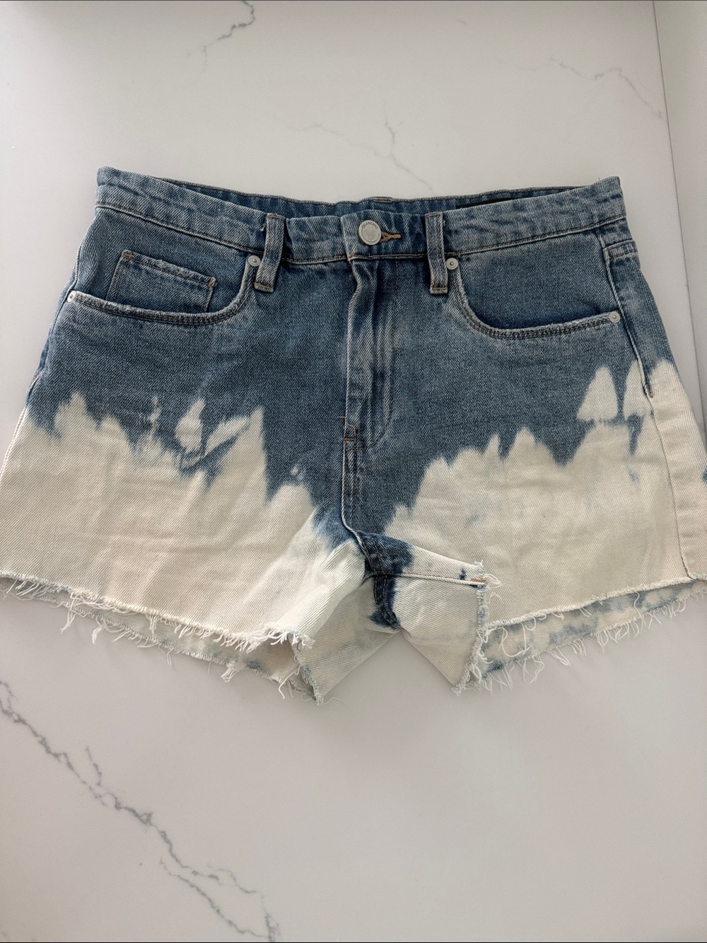 Blank NYC Blue and White Tie-Dye Denim Shorts size 29
